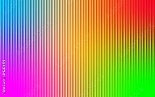 Vertical Rainbow Gradient Stripes with Subtle 3D Effect Background abstract