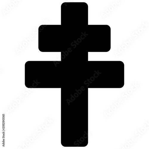 Tableau sur toile Eastern Orthodoxy. Black-filled vector icon.