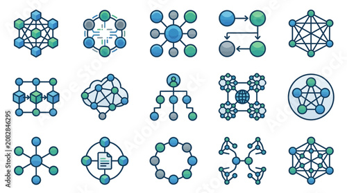 Tableau sur toile Molecular structures and chemical bonds.