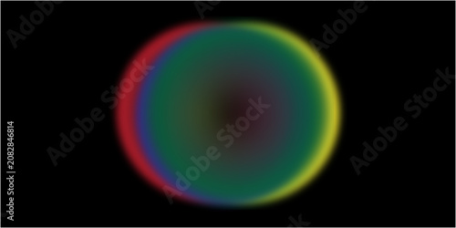 Abstract Glowing RGB Gradient Circle Background  Modern Neon Blur Light Effect Design