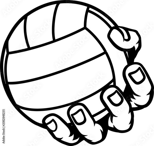 A mascot person hand or fis...