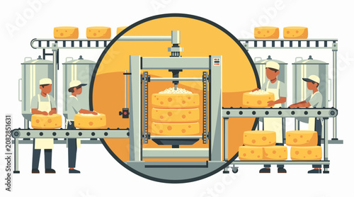 Cheese Production Line - Factory Manufacturing Process