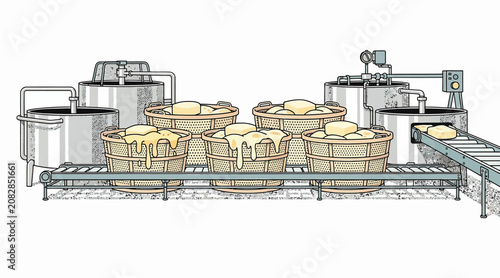Cheese Production Line - Industrial Dairy Factory Processing