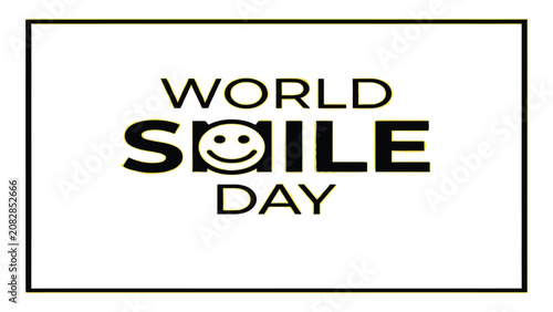 Canvastavla World Smile Day typography incorporates a simple yellow icon to promote happiness and kindness