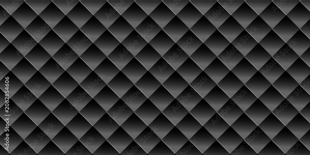Fototapeta premium Luxury upholstered backdrop. Stitched layered background pattern. Leather textured sofa background. vector