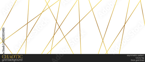 Canvas-taulu Luxury background with chaotic grid of thin and thick gold lines