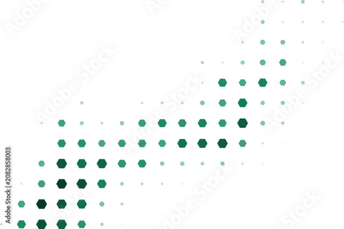 Abstract green hexagon pattern background isolated on transparent background, Vector, illustration