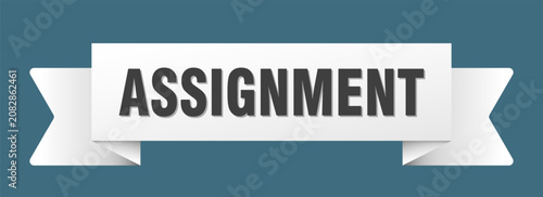 Foto assignment ribbon isolated on transparent background
