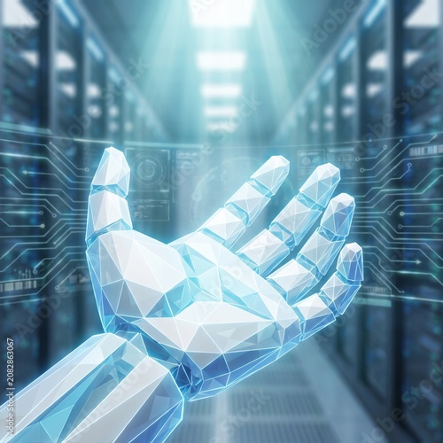 White Blue Technology Wallpaper Design