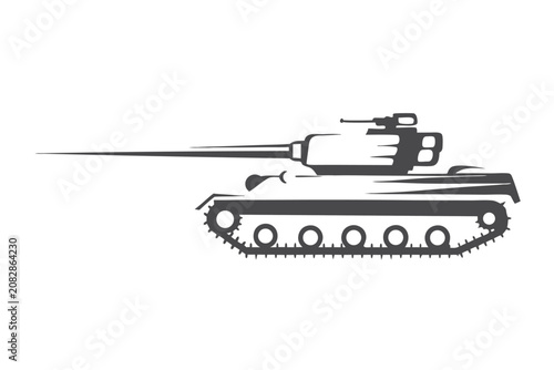 Abstract Pixel Art Tank Silhouette for Retro Game UI and Modern Military Interfaces