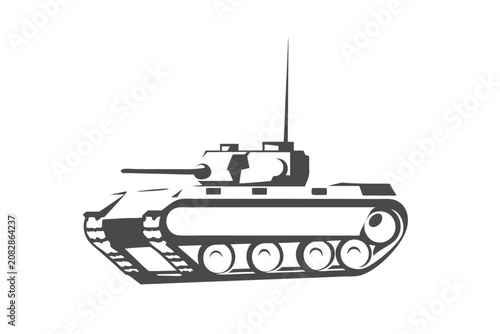 Iconic Pixel Art Tank Silhouette for Retro Style Game Assets and Military Propaganda