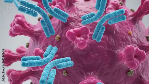 Antibodies binding to and neutralizing a virus particle