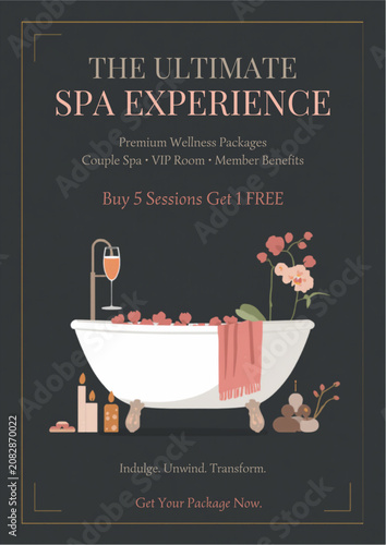 The Ultimate Spa Experience Elegant Minimalist Premium Wellness Package Poster
