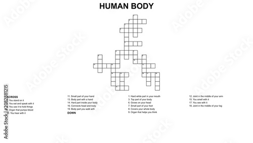 Φωτογραφία Crossword puzzle themed around human anatomy