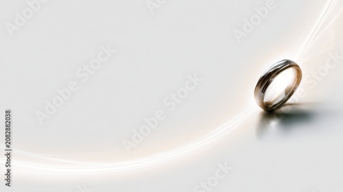 Wedding Ring Casting a Subtle Glowing Halo Effect
