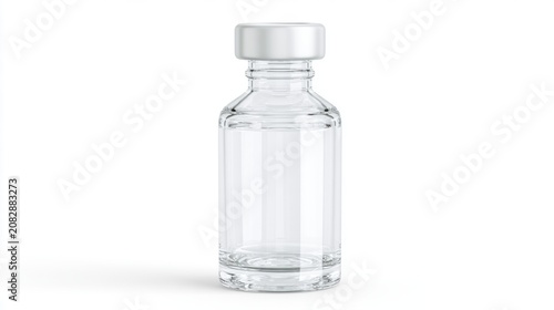 Clear Medical Vial with Silver Cap