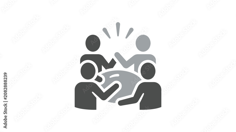 Fotografie People teamwork collaboration support group.