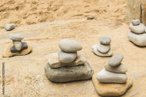 Photography Rock stacks on the beach