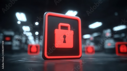 Synergy of metal and neon design defines the choice of selling illegal software at a hidden terminal checkout area.