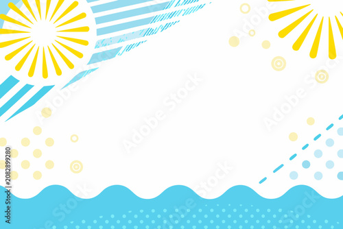 summer celebration border frame vector illustration graphic