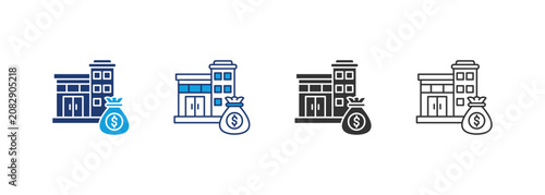 Company Icon Set Multiple Style Collection