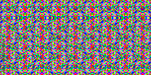 Fotografie Colorful abstract autostereogram background pattern (Magic Eye) with repeating vibrant pixels for 3D optical illusion effect