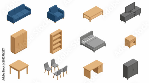 Collection of various furniture items.
