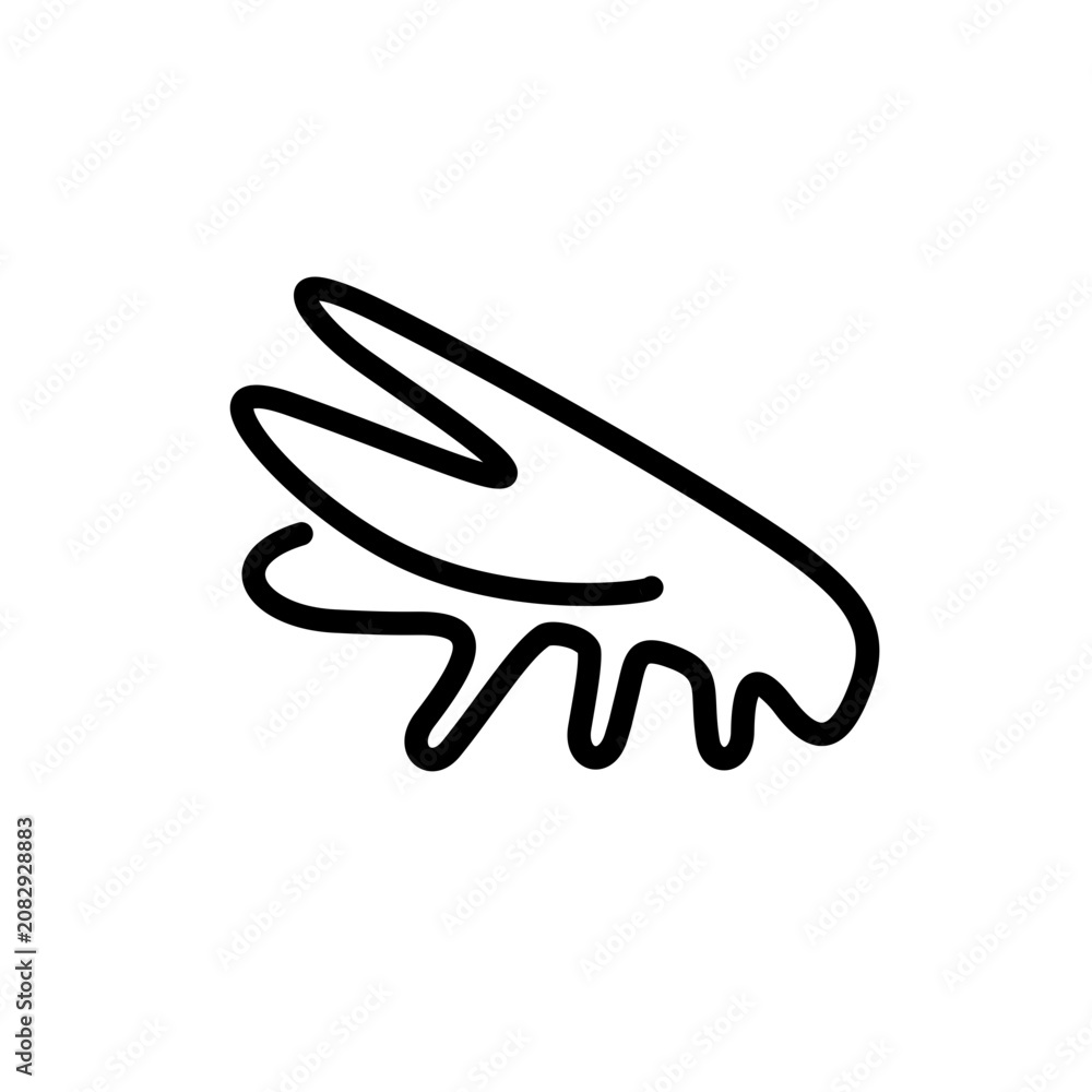 Fototapeta premium Line Art Cricket Illustration