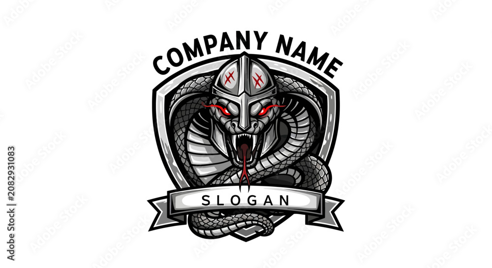 Fototapeta premium Viking Cobra Logo Emblem
