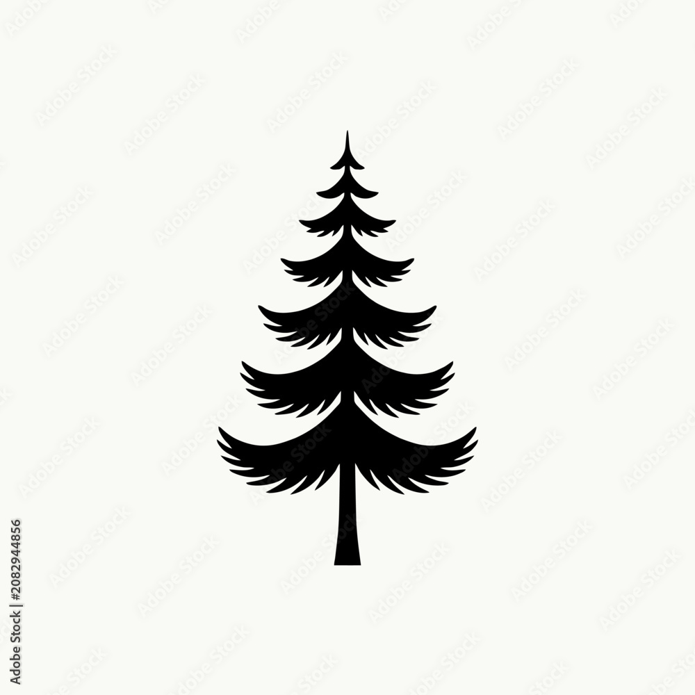 Obraz premium set of christmas trees