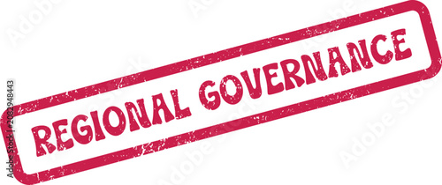 Cuadro en lienzo A grunge style red rubber stamp with the text Regional Governance