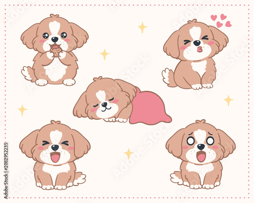 Dog Cartoon Cute Pet Sticker