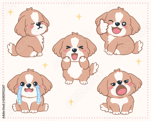 Dog Character Playful Pet Illustration