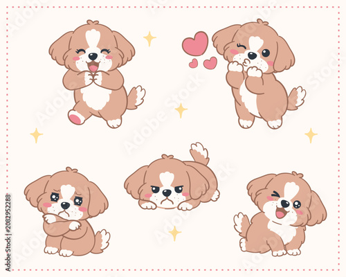Dog Character Minimal Flat Design
