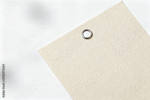 Minimalist Paper Tag with Metal Ring