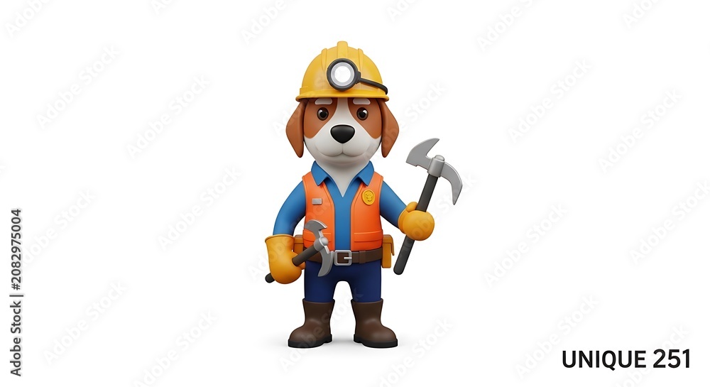 Fototapeta premium Happy construction worker with hard hat and plans.