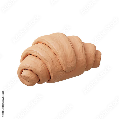Croissant isolated on transparent background