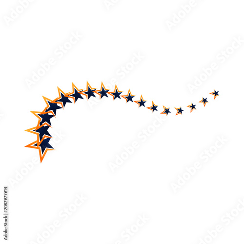 Bild auf Leinwand Abstract Star Wave Decoration for Festive Background Design.ai