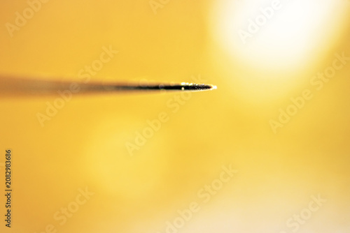 Photos The pointed part of a needle, the tip of a tailor's pin