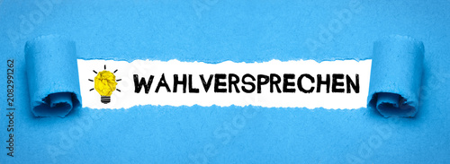 Tableau sur toile Wahlversprechen