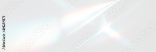 Rainbow Light Glass Overlay PNG with Crystal Sparkle, Lens Flare and Spectrum Reflection