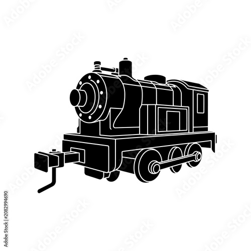 Photos Small switcher locomotive engine silhouette tank train illustration