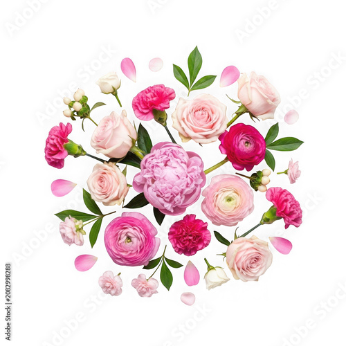 Pink roses bouquet floral arrangement