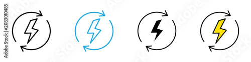 Tableau sur toile Energy multi - style icon design concept