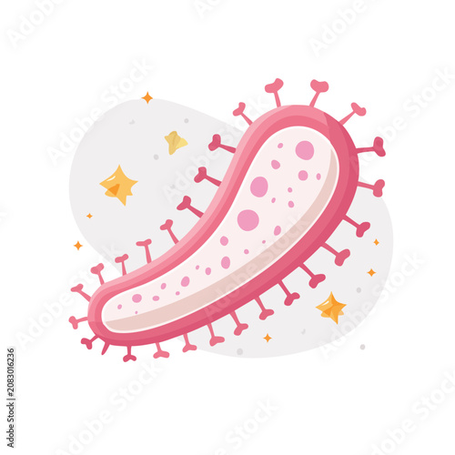 Pink Coronavirus Illustration