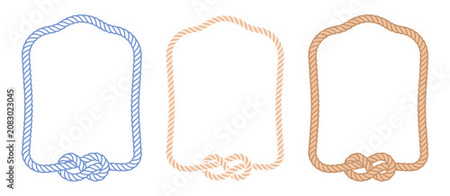 Classic Rope Knot Frame Twisted Rope Label