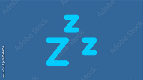 Obraz na plátně Sleepy time with blue letters.
