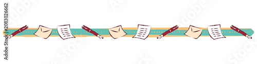 Hand Drawn Stationery Letter Decorative Divider Line