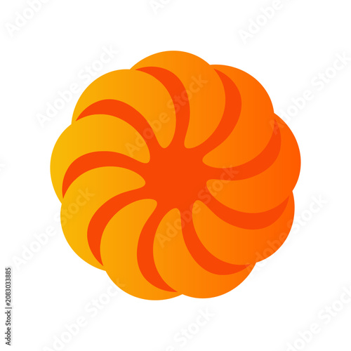 Vászonkép Logotipo circular abstracto del sol