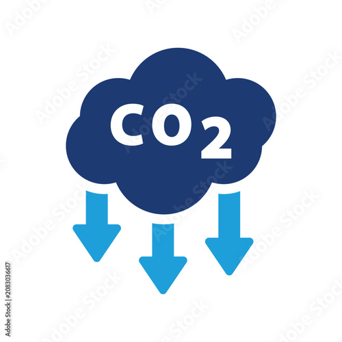 Cuadro en lienzo Reduce co2 icon